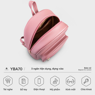 Balo Yuumy (Thời trang nữ tiện lợi cỡ trung - Balo da Seasand YBA70)