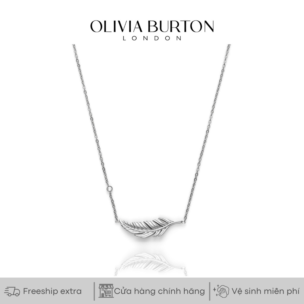 Dây chuyền Olivia Burton Feather màu bạc chiếc lá