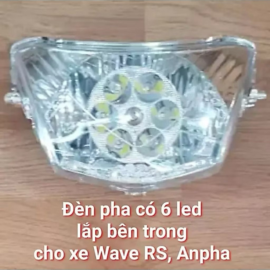pha đèn led  rs, wave anpha 6 bóng led siêu sáng