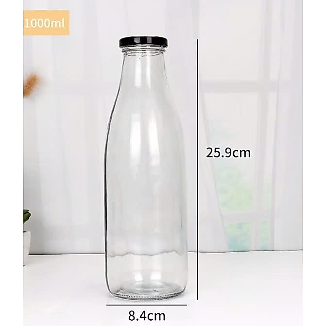 Chai Thủy Tinh 1000ml nắp Thiết