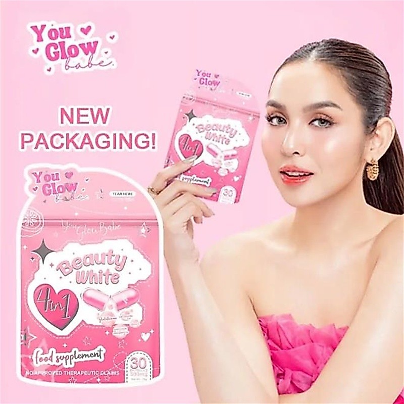2 Túi You Glow Babe Beauty White 4 Trong 1 Glutathione Advance White 30 Viên