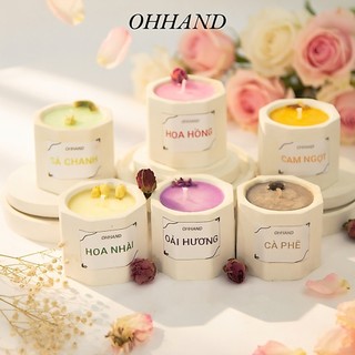 Nến Thơm Thư Giãn Handmade Không Khói Từ Tinh Dầu Cao Cấp OHHAND