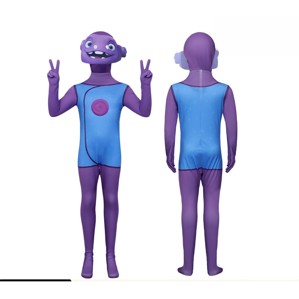 C C C C Crazy Alien Xiaoou trang phục Ngày trẻ em Tím Bộ áo liền quần ngoài hành tinh cosplay Trang 