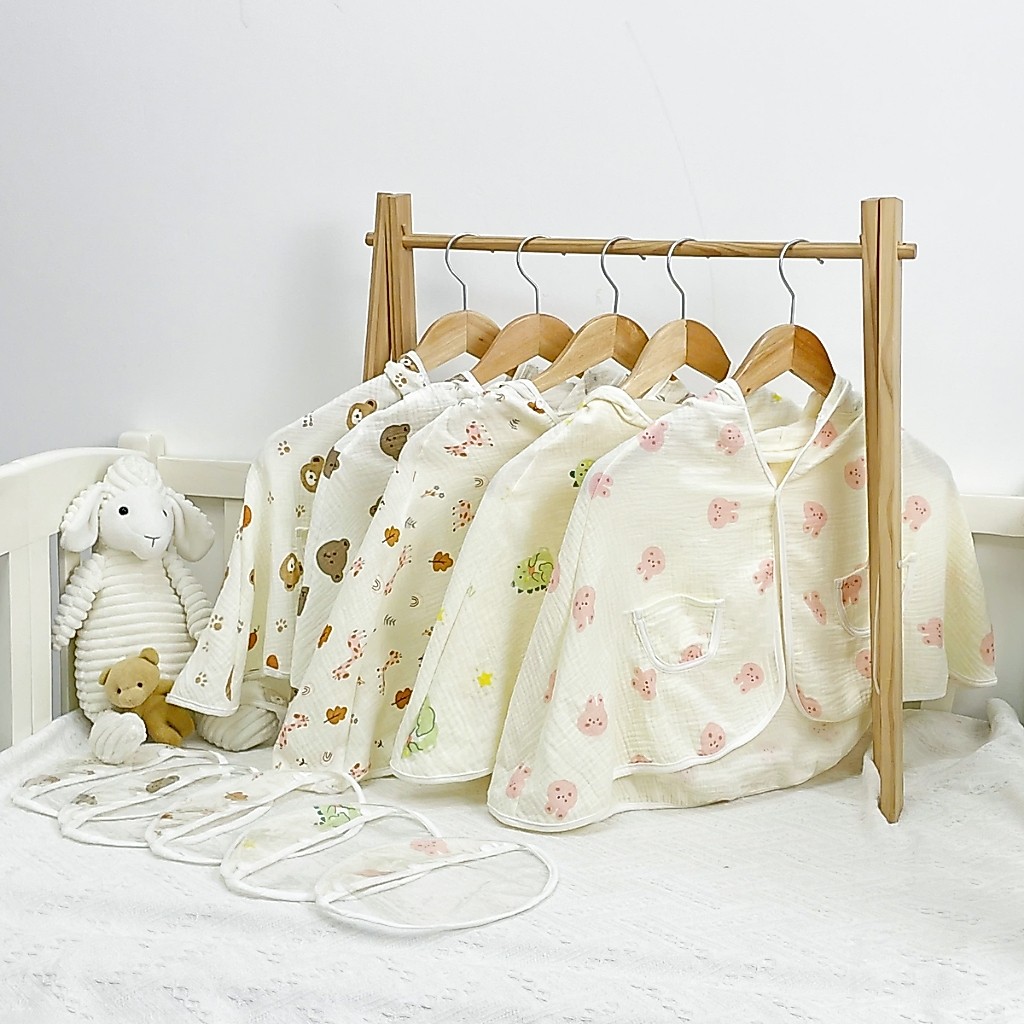 Áo Choàng Chống Nắng Cho Bé BAFABY Khoác Nắng Xô Muslin Có Kính Chắn Gió Cho Bé Trai Bé Gái-397