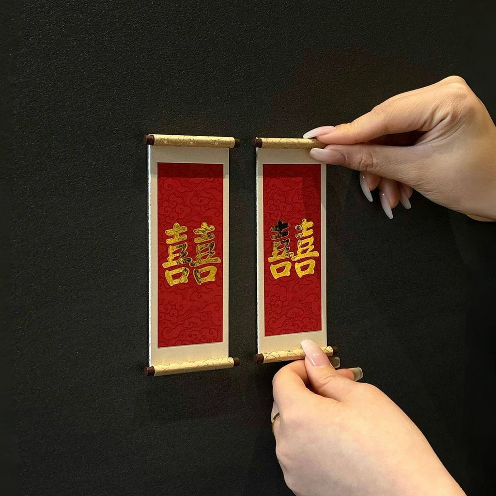 TQ~Wedding fridge magnets, decorative items for wedding room decoration, creative scroll magnetic pe