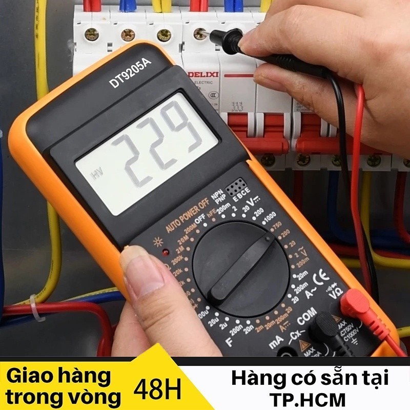 Bộ 1 Đồng hồ đo vạn năng Excel DT9205A Thích hợp cho thợ điện tử hay học sinh sinh viên học tập