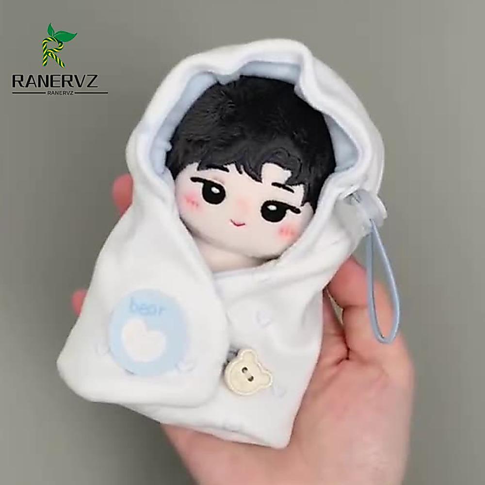 RANERVZ Quần áo quấn búp bê cotton 10cm, Áo choàng quấn 10cm Quần áo búp bê, Quần áo DIY Chăn nhỏ đá