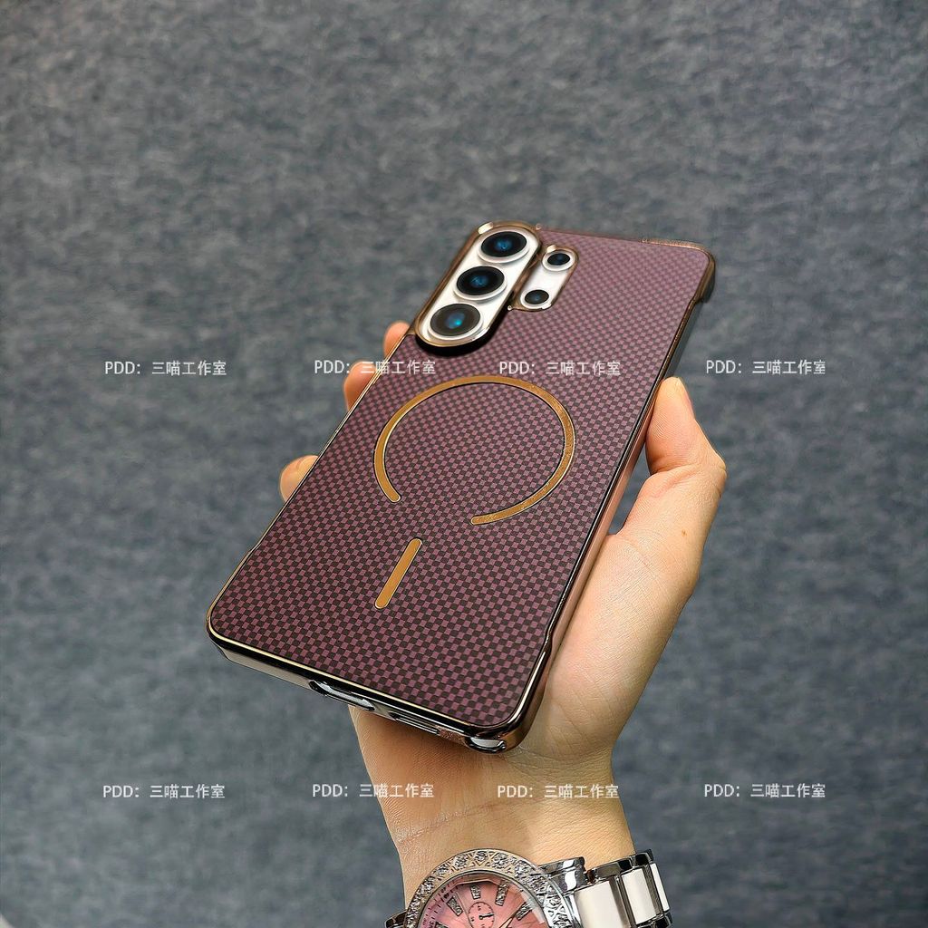 Phong cách kinh doanh s26ultra Ốp điện thoại s25 + Không viền s25edge Từ s24ultra Kevlar phong cách 