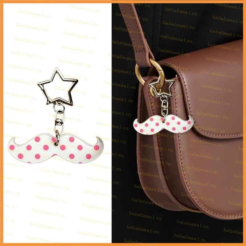 Ha Playful Mustache Design Acrylic Móc Khóa Mặt Dây Chuyền Hoàn Hảo Cho Bạn Bè Và Cặp Đôi