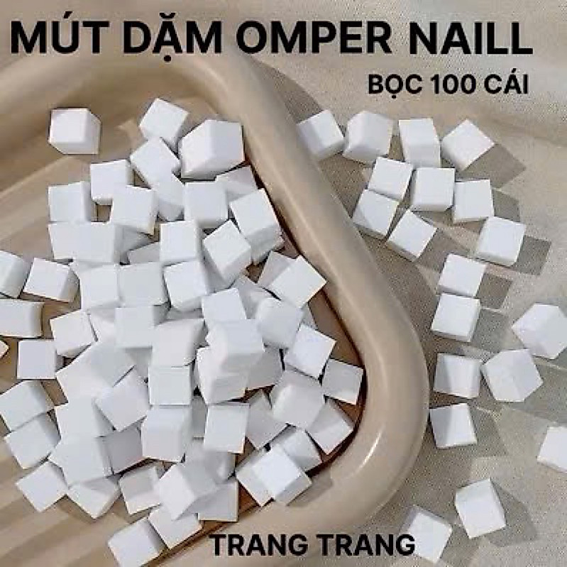 Túi Bông Dặm Omber -Mút Dặm Omber chuyên dùng dặm ombre làm nail Tiệm Nail ( Bọc 100 Cái)