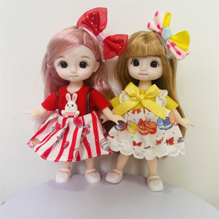  Mới 1   8 16cm BJD Búp Bê Biểu Hiện Dễ Thương Búp Bê Và Quần Áo Thời Trang Giày 13 Khớp DIY Đồ Chơi Trẻ Em Quà Tặng 