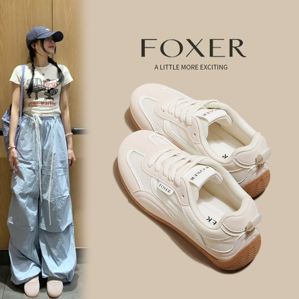 FOXER Nữ Thời Trang Đế Bằng Giày Đế Mềm Lưới Thoáng Khí Kháng Khuẩn Chống Trơn Trượt Giày Thể Thao