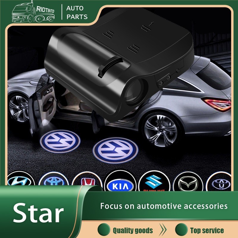 1 Chiếc Đèn LED Không Dây Cửa Ô Tô Chào Mừng Logo Đèn Cho Xe BMW Toyota Honda Mitsubishi Ford Mazda 