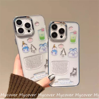 DIY Jelly Sticker và INS Silver Lens Frame Case cho iPhone 14 15 11 12 13 16 Pro Max cho iPhone X Xr Xs 8 7Plus Vỏ mềm bảo vệ mặt sau trong suốt Vỏ điện thoại sang trọng