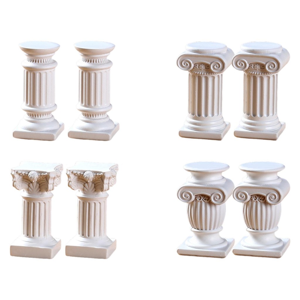 2 Miếng Cột La Mã Tượng Cột La Mã Trụ Cột Trang Trí Nến Tượng Nhỏ Cho Sự Kiện Sinh Nhật Màn Hình Tra