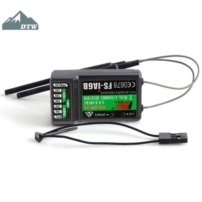 DTW Flysky FS-iA6B Đầu Thu PPM Với Giao Diện IBus Mô Hình Máy Bay Điều Khiển Từ Xa Thu Cho I6 I6S I6