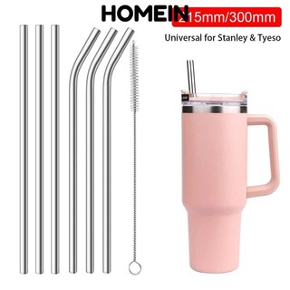HOMEIN 1 Ống Hút Inox, Ống Hút Cốc 6 Mm 8 Mm, Ống Hút Thẳng Có Thể Tái Sử Dụng Bạc Ống Hút Thay Thế Cho 30oz 40oz Tyeso Cup