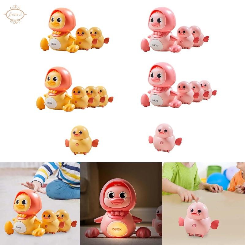 Đồ chơi thời gian cho bé Bò Vịt Đồ chơi Đồ chơi giáo dục Bật sáng Vịt cho bé Đồ chơi đi bộ cho bé gá