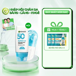 Kem Chống Nắng Garnier Phổ Rộng Kiềm Dầu Đến 12H & Hỗ Trợ Giảm Mụn Spf 50+PA++++ 30ML