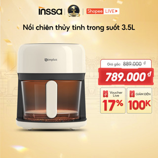 Inssa × Simplus  Nồi Chiên Không Dầu Dung Tích 3.5L Lòng Nồi Thủy Tinh KQZG017 - Bảo Hành 1 Năm