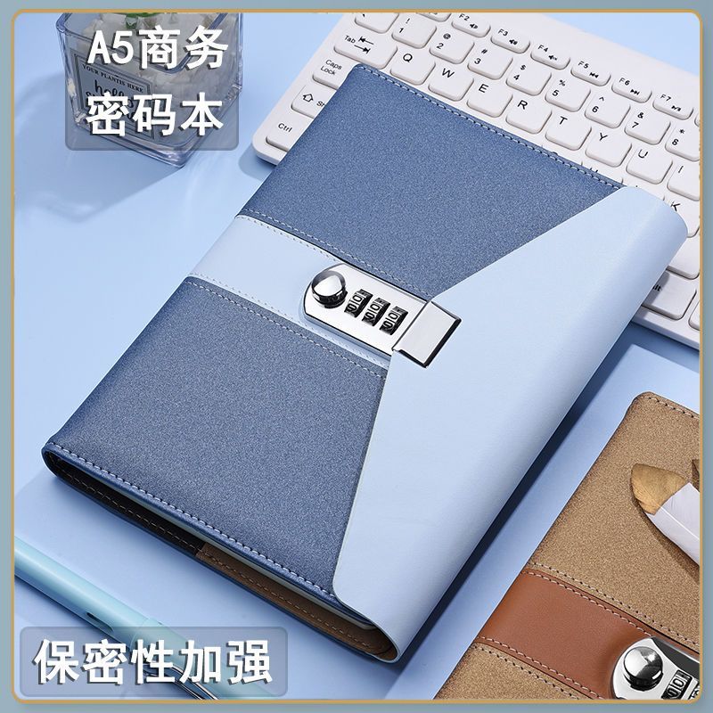 Diary notebook with password lock, customizable notebook, Japanese and Korean style password noteboo