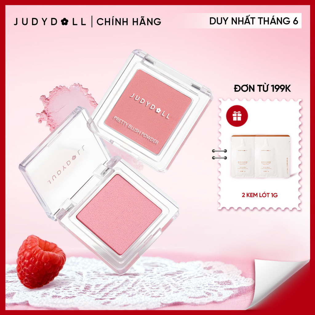 JUDYDOLL Phấn má hồng Judydoll Pretty Blush Powder Chất mịn Tự Nhiên Đa dạng màu hot 2g