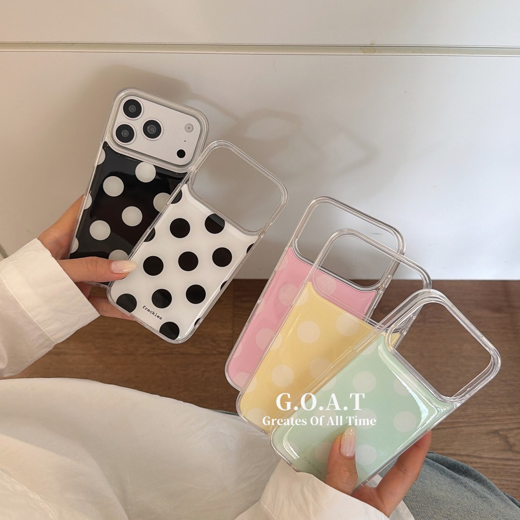 G.O.A.T Vỏ điểm sóng lớn năm màu Tương thích cho iPhone 17 pro max iPhone 17 16 15 pro iPhone 17 Ốp 