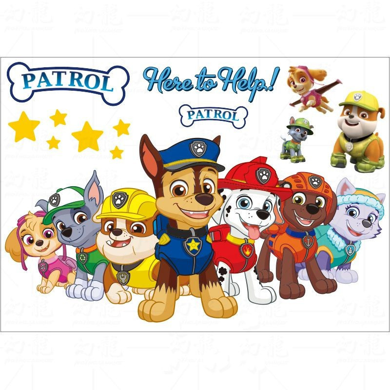 In-stock decorative electric vehicle stickers, cute and adorable, waterproof, Paw Patrol design tb E