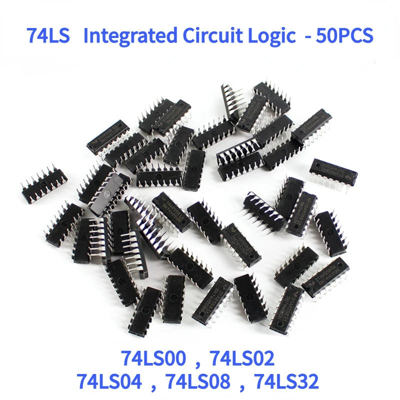 50 Cái / lốc 74LS Tích Hợp Mạch Logic DIP-14 IC Kit 5 Giá Trị 74LS00 74LS02 74LS04 74LS08 74LS32 IC 