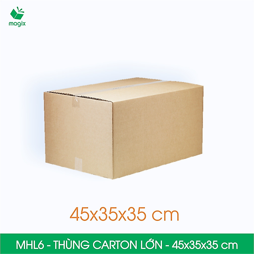 MHL6 - 45x35x35 cm - Combo 10 thùng carton đóng hàng lớn - Hộp carton size lớn | Magix Packaging