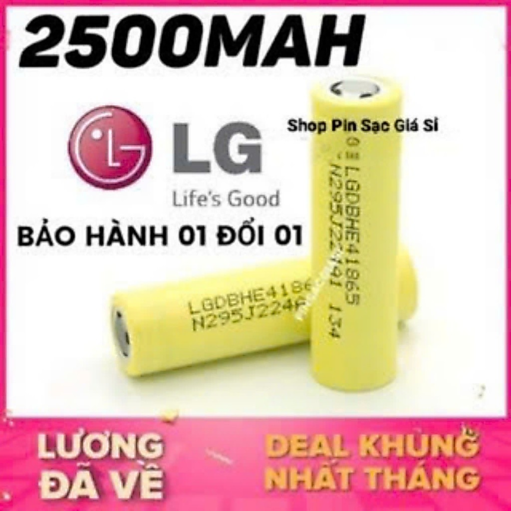 Pin 18650 LG 2500mah HE4 Chính Hãng