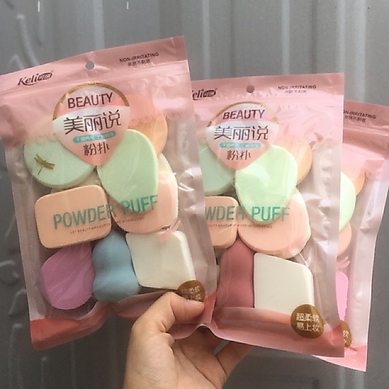 [ Loại1 ] Bịch 13 Bông Phấn Keli Set 13 Miếng