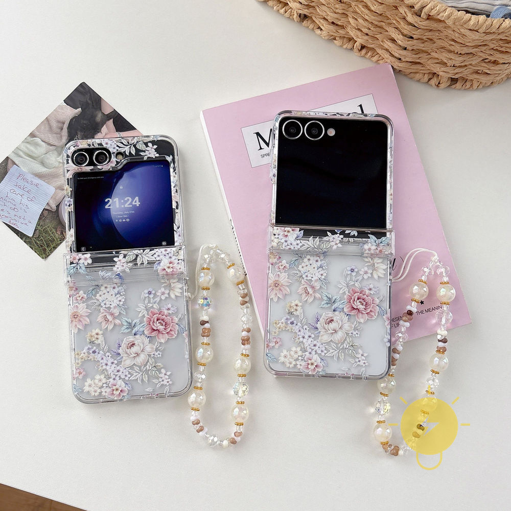 Phone Case For SAMSUNG Galaxy ZFlip7 / Z Flip 6 / Z Flip 5 / Z Flip 4 / Z Flip 3 TPU Chain Aesthetic