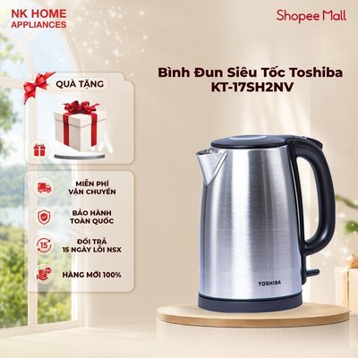 Bình Đun Siêu Tốc Toshiba KT-17SH2NV - 1.7L - Hàng chính hãng - Bảo hành 12 tháng