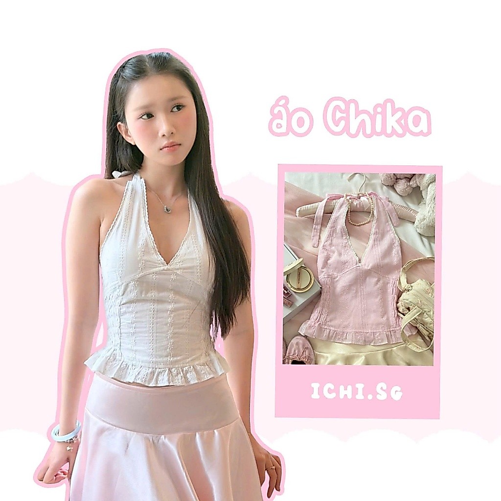Chika top - áo yếm cột dây - ICHI.SG
