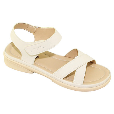 Sandal đế bằng nữ Bita's SUNNY.02 (Kem + Nâu Kaki + Đen)