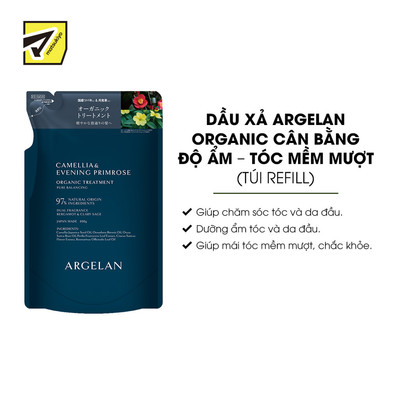 Dầu Xả/Gội Mk Argelan Organic Hỗ Trợ Cân Bằng Độ Ẩm & Chăm Sóc Da Đầu Tóc Mềm Mượt, Chắc Khỏe