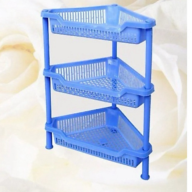 Kệ Tam giác 3tầng A1 nhựa Việt nhật cao cấp dày dặn, kệ góc nhựa để bát đũa úp cốc chén 3 tầng