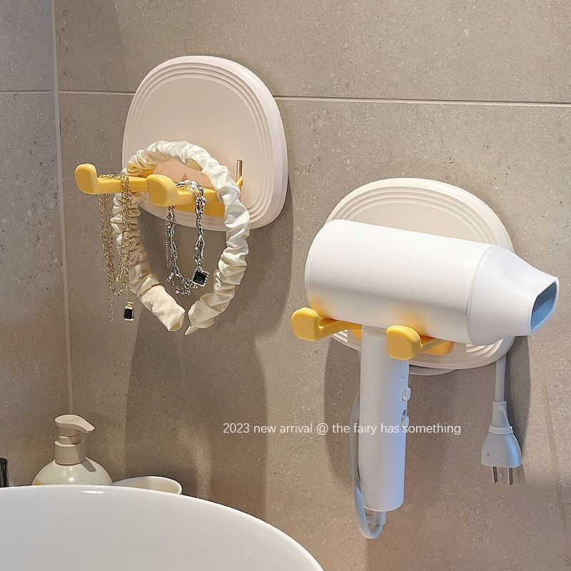 TQ~Hair dryer rack, no-drill wall-mounted bathroom hair dryer storage bracket, foldable hair dryer h
