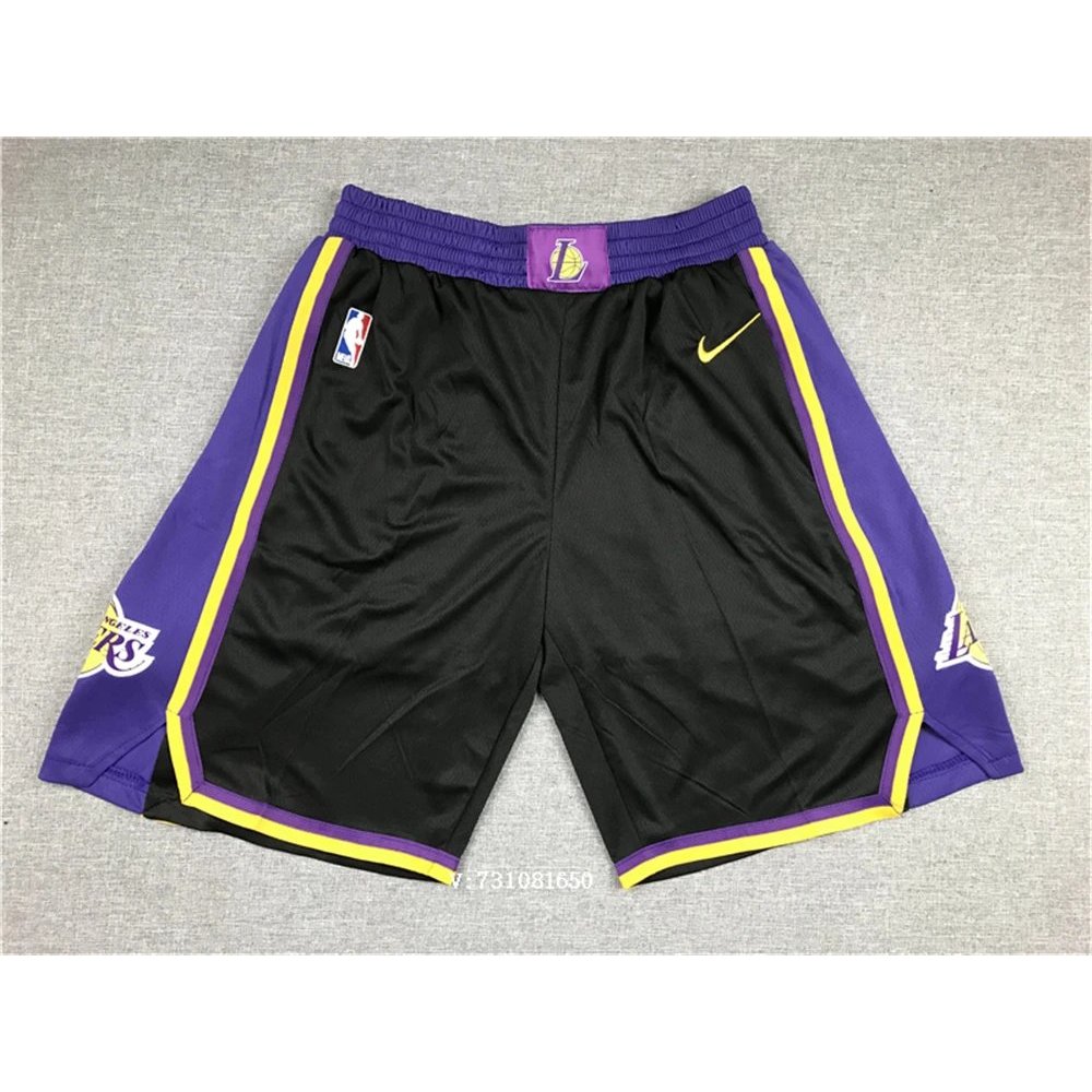 Lakers Ống Hút Quần Lakers Phiên Bản Phần Thưởng Quần Short Đen Nhanh Khô Thoáng Khí Quần Bóng Rổ Na
