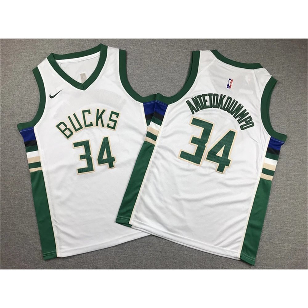 Phong cách trẻ trung thêu Bucks Antetokounmpo No. 34 Adeto Kumbo Jersey City Edition Ray Allen Thêu 