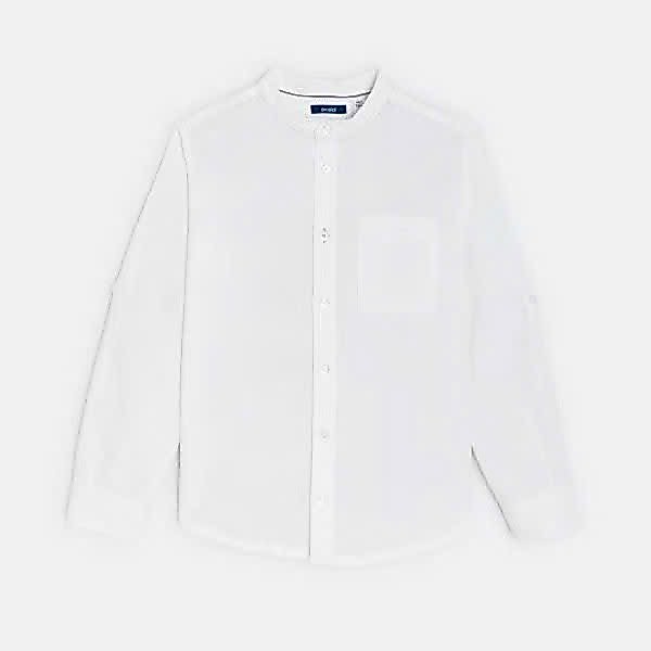 Áo Sơ Mi Linen Cổ Tàu OKAIDI Bé Trai (3–14Y)