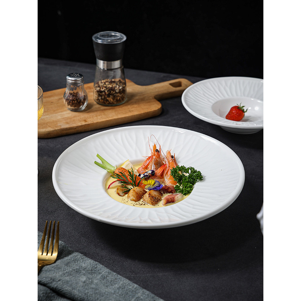Pasta Đĩa Hộ Gia Đình Pasta Đĩa Khách Sạn Câu Lạc Bộ Đồ Ăn Sáng Tạo Bắc Âu Đĩa Ăn Phương Tây Đĩa Súp