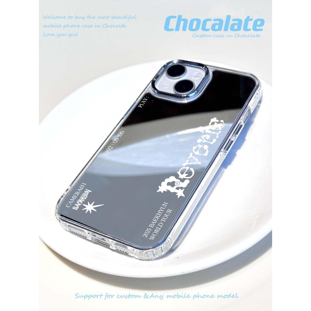 Nhiều Giảm Giá Hàng Hóa Baekhyun Concert Ốp Lưng Điện Thoại Gương Bề Mặt Chống Sốc Cho iPhone 16 15 
