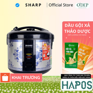  Nồi cơm điện nắp gài Sharp KS-19TJV "BC"  Lòng nhôm chống dính  - BH 12 Tháng - HAPOS HEL 