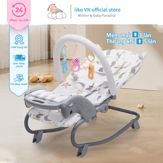  Ghế Rung Cho Bé 3-18 Tháng - Chất Liệu Thoáng Khí Khung Nâng Cấp Chịu Lực 20kg - An Toàn Tuyệt Đối 