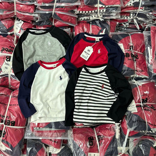  SET 4 ÁO PHÔNG RAGLAN DÀI TAY THÊU NGỰA CHO BÉ 