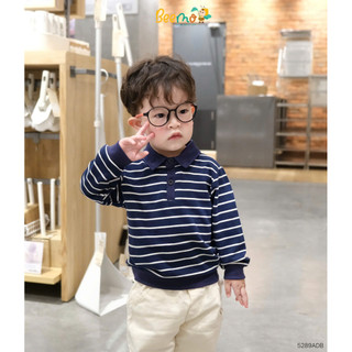  Áo Polo Dài Tay Bé Trai BEEMO Mặc Thu Đông Dễ Phối Đồ Mặc Đi Học Đi Chơi Size 9-24kg 5289ADB 