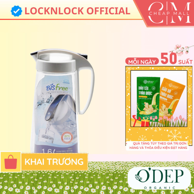 Bình nước LocknLock One Touch 1.6L Chính hãng ABF631 - CHEAP CHL