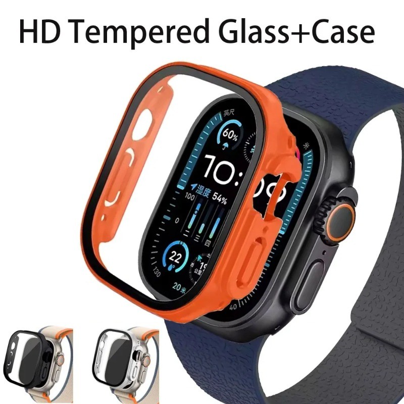 PC Bảo Vệ Toàn Diện Cho Apple Watch Ultra 3 2 49mm Kính Bảo Vệ Màn Hình Vỏ Cứng Ốp Lưng Khung + Phim